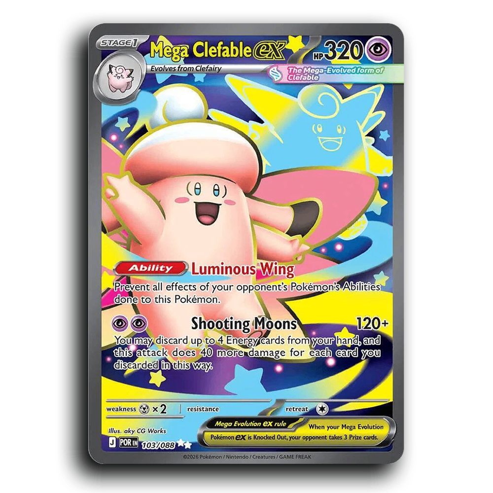 Mega Clefable ex (103/088) [Perfect Order] Ultra Rare Pokemon Card TCG Near Mint NM Holofoil