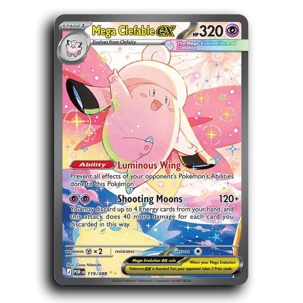 Mega Clefable ex (119/088) [Perfect Order] Special Illustration Rare Pokemon Card TCG Near Mint NM Holofoil