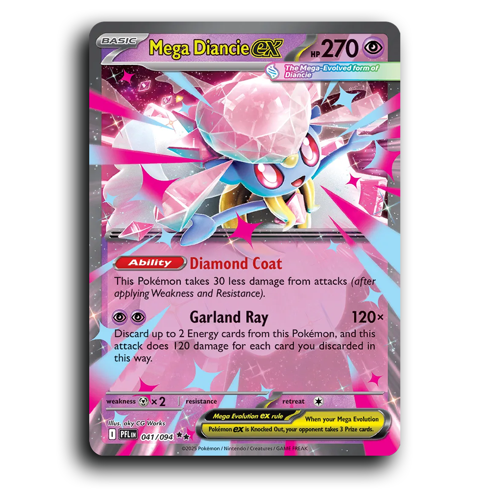 Mega Diancie ex (041/094) [Phantasmal Flames] Double Rare Pokemon Card TCG Near Mint NM Holofoil