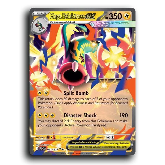 Mega Eelektross ex 061/217 Ascended Heroes Double Rare Pokemon Card TCG Near Mint NM Holofoil