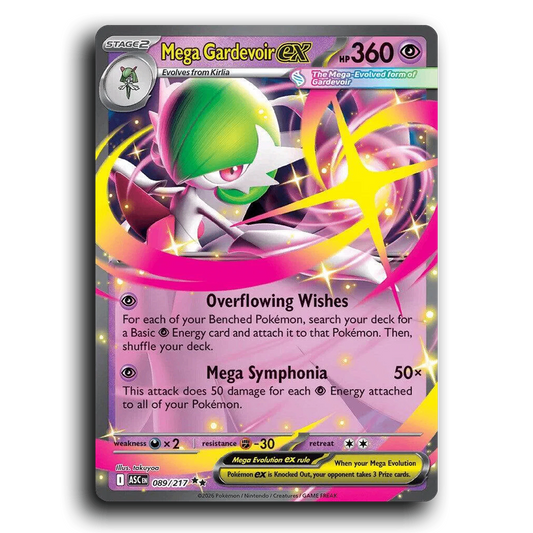 Mega Gardevoir ex 089/217 Ascended Heroes Double Rare Pokemon Card TCG Near Mint NM Holofoil