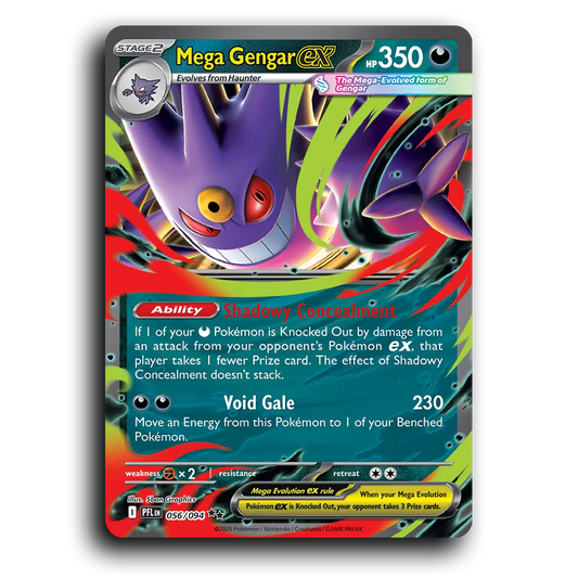 Mega Gengar ex (056/094) [Phantasmal Flames] Double Rare Pokemon Card TCG Near Mint NM Holofoil