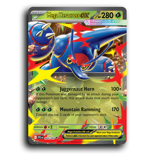 Mega Heracross ex (004/094) [Phantasmal Flames] Double Rare Pokemon Card TCG Near Mint NM Holofoil