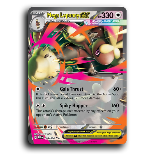 Mega Lopunny ex (084/094) [Phantasmal Flames] Double Rare Pokemon Card TCG Near Mint NM Holofoil