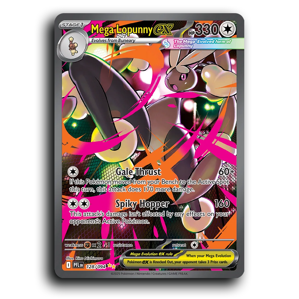 Mega Lopunny ex (128/094) [Phantasmal Flames] Special Illustration Rare Pokemon Card TCG Near Mint NM Holofoil