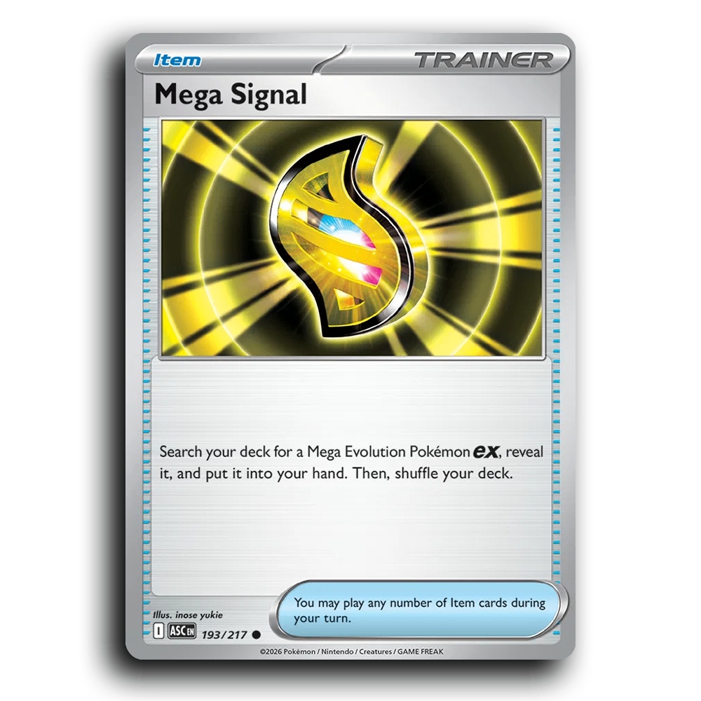 Mega Signal 193/217 Ascended Heroes Common Pokemon Card TCG Near Mint NM