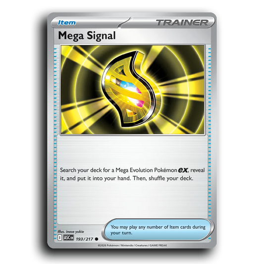 Mega Signal 193/217 Ascended Heroes Common Pokemon Card TCG Near Mint NM