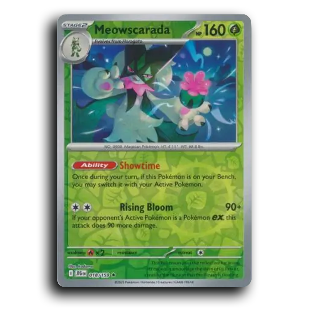 Meowscarada Journey Together 018/159 Rare Near Mint Pokemon Card Reverse Holo
