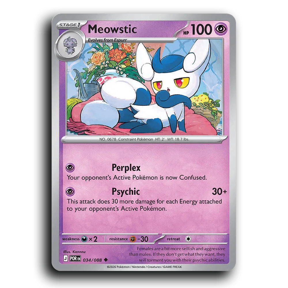 Meowstic (034/088) [Perfect Order] Uncommon Pokemon Card TCG Near Mint NM