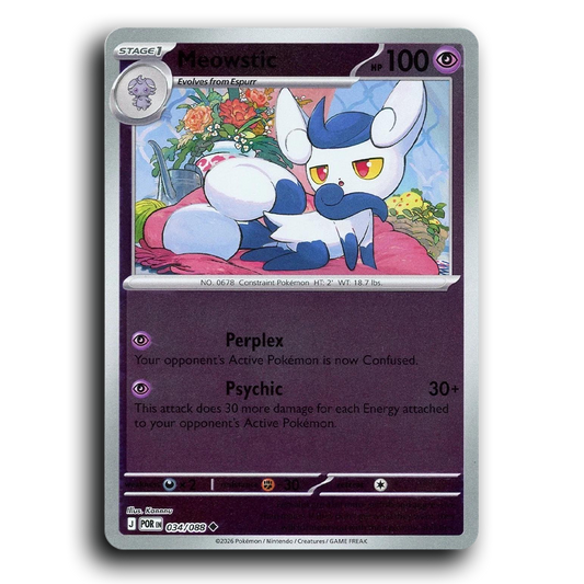 Meowstic (034/088) [Perfect Order] Uncommon Pokemon Card TCG Near Mint NM Reverse Holo