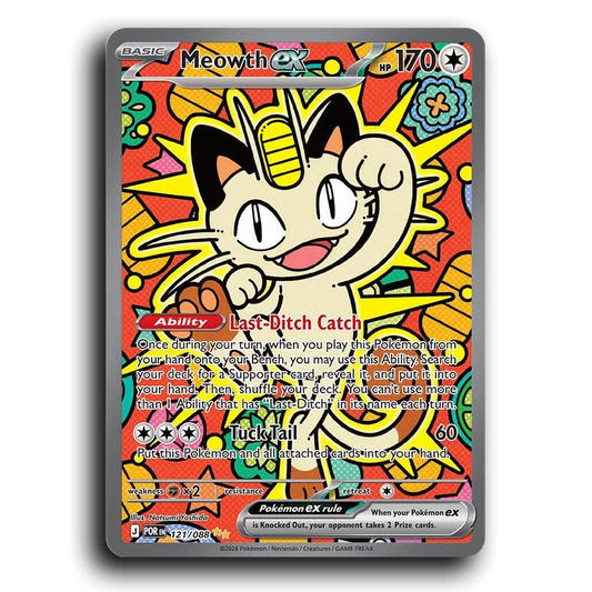 Meowth ex (121/088) [Perfect Order] Special Illustration Rare Pokemon Card TCG Near Mint NM Holofoil