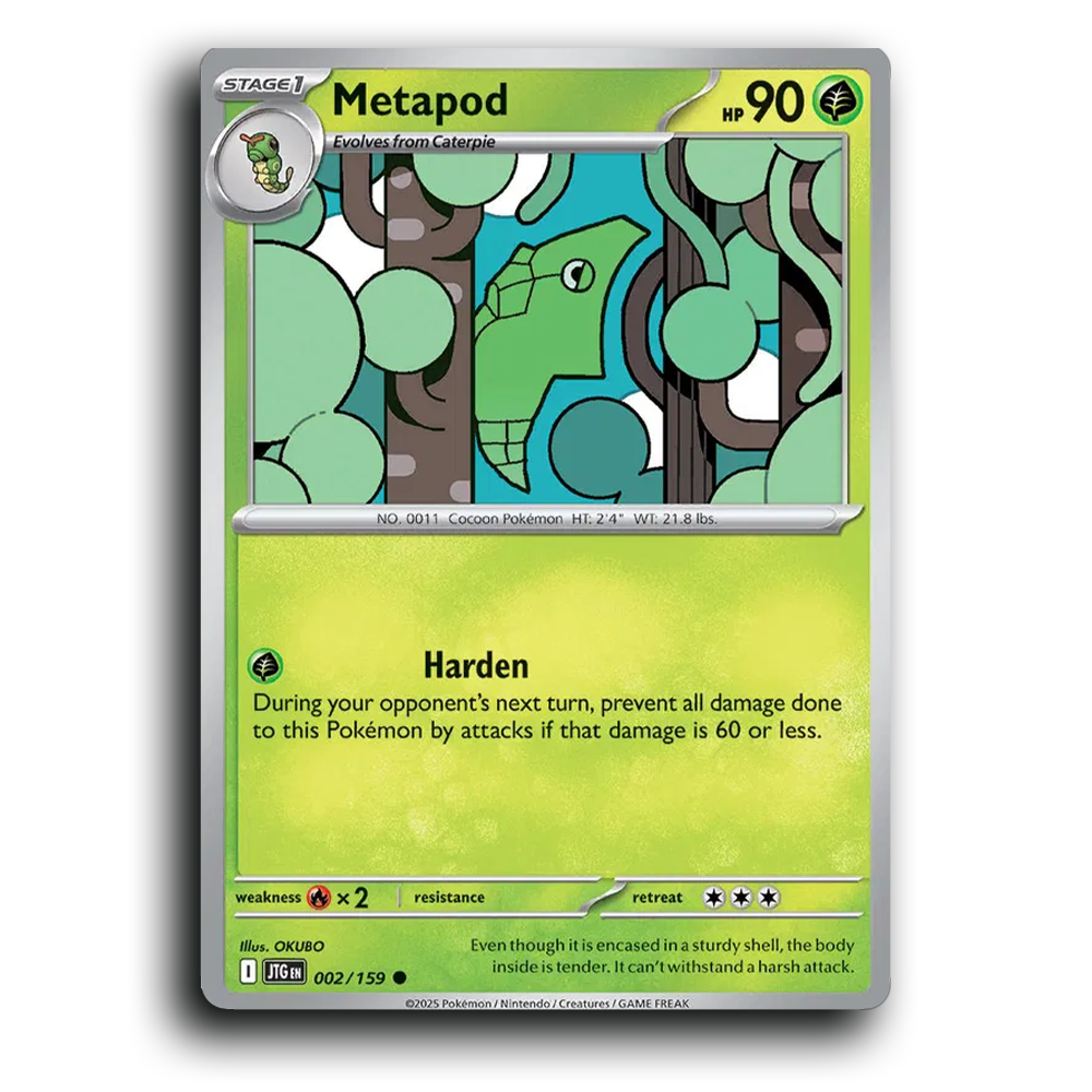 Metapod Journey Together 002/159 Common Near Mint Pokemon Card TCG