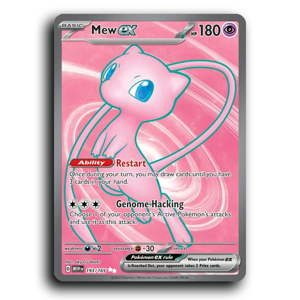 Mew ex 193/165 151 Ultra Rare Pokemon Card TCG Near Mint NM Holofoil