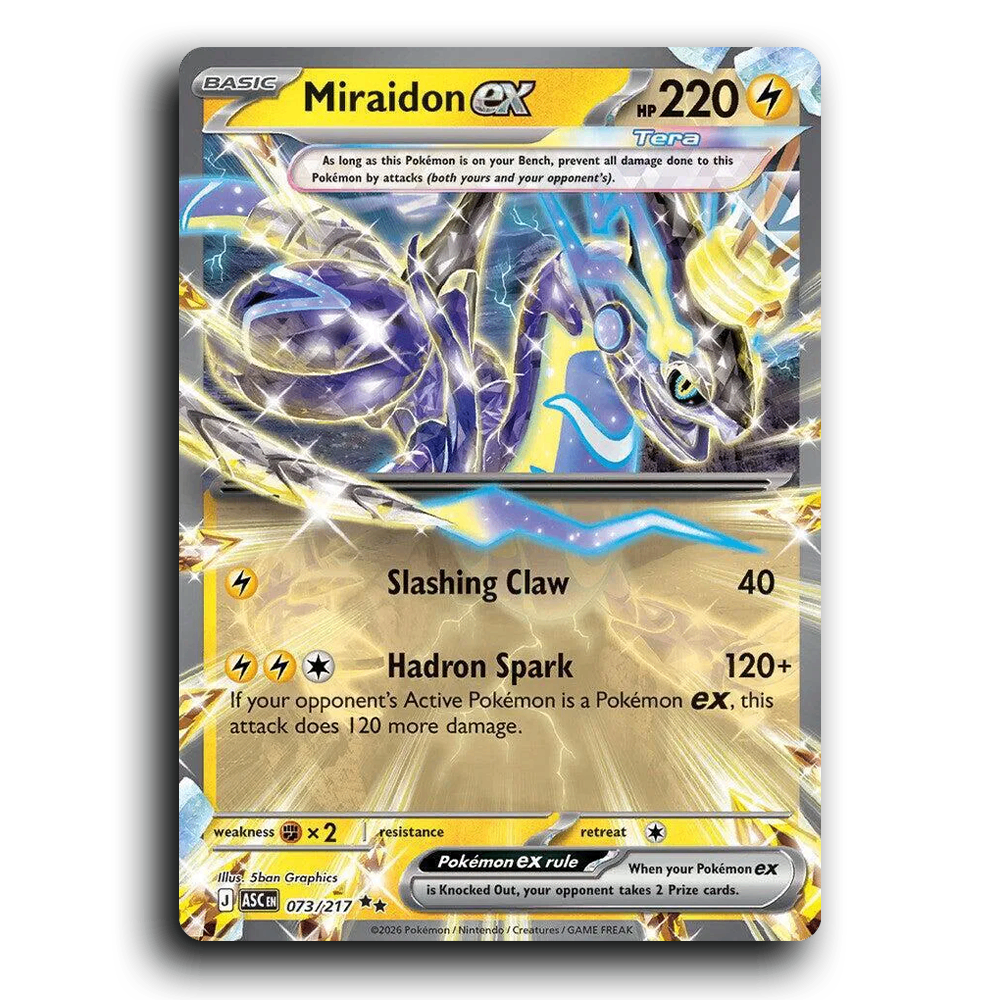 Miraidon ex 073/217 Ascended Heroes Double Rare Pokemon Card TCG Near Mint NM Holofoil