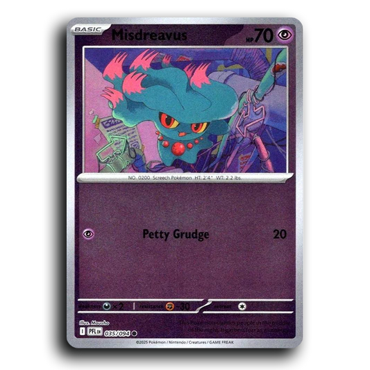 Misdreavus (035/094) [Phantasmal Flames] Common Pokemon Card TCG Near Mint NM Reverse Holo