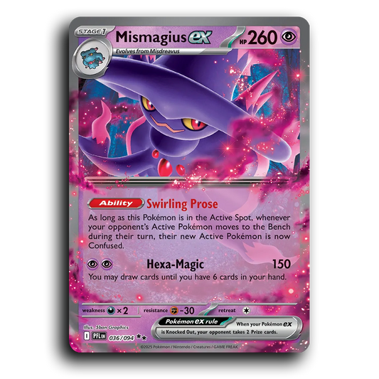 Mismagius ex (036/094) [Phantasmal Flames] Double Rare Pokemon Card TCG Near Mint NM Holofoil