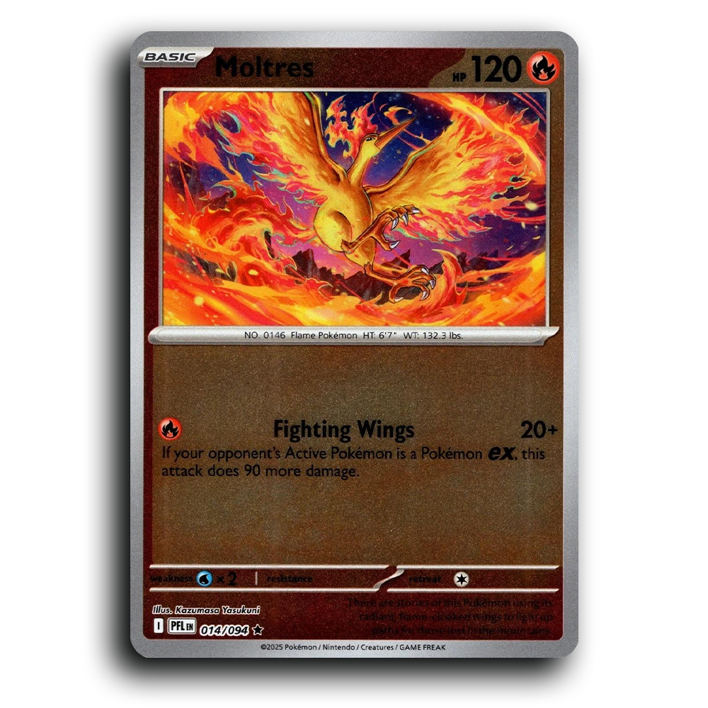 Moltres (014/094) [Phantasmal Flames] Rare Pokemon Card TCG Near Mint NM Reverse Holo