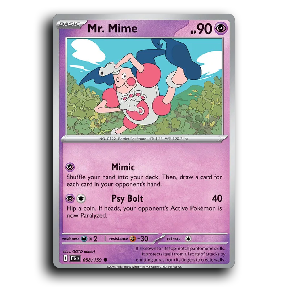Mr. Mime 058/159 Journey Together Common Pokemon Card TCG