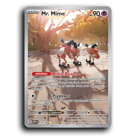 Mr. Mime 179/165 151 Illustration Rare Pokemon Card TCG Near Mint NM Holofoil