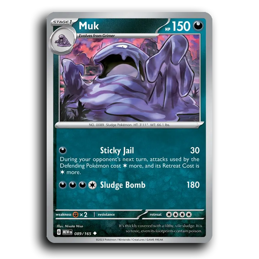 Muk 089/165 151 Uncommon Pokemon Card TCG Near Mint NM
