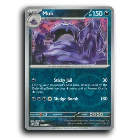 Muk 089/165 151 Uncommon Pokemon Card TCG Near Mint NM Reverse Holo