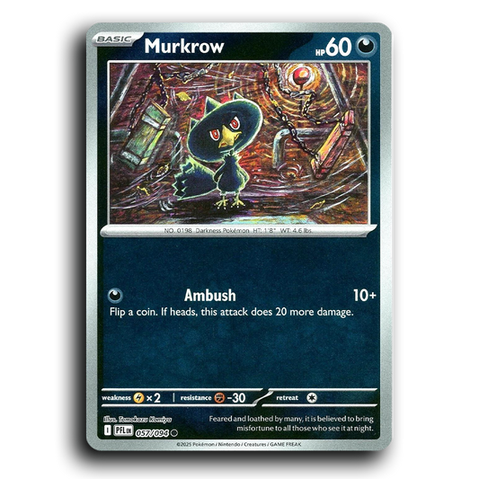 Murkrow (057/094) [Phantasmal Flames] Common Pokemon Card TCG Near Mint NM Reverse Holo