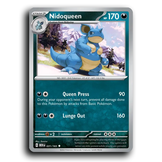 Nidoqueen 031/165 151 Uncommon Pokemon Card TCG