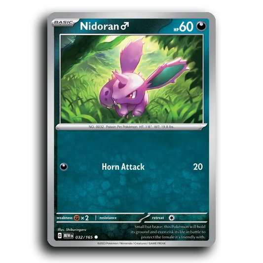 Nidoran M 032/165 151 Common Pokemon Card TCG