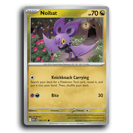 Noibat 156/217 Ascended Heroes Common Pokemon Card TCG Near Mint NM