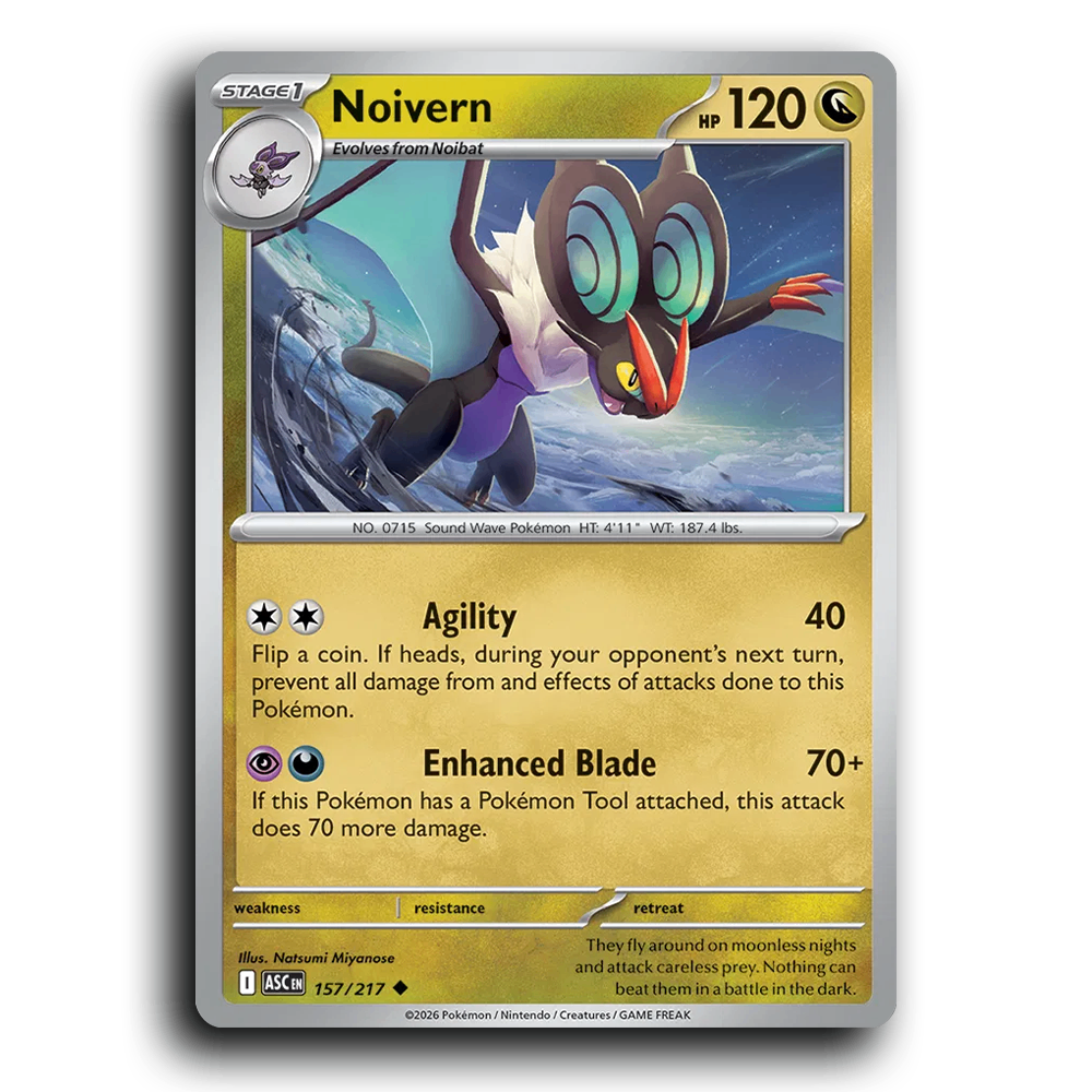 Noivern 157/217 Ascended Heroes Uncommon Pokemon Card TCG Near Mint NM
