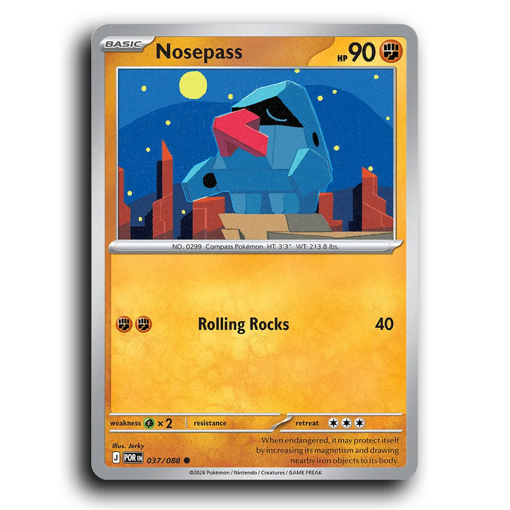 Nosepass (037/088) [Perfect Order] Common Pokemon Card TCG Near Mint NM