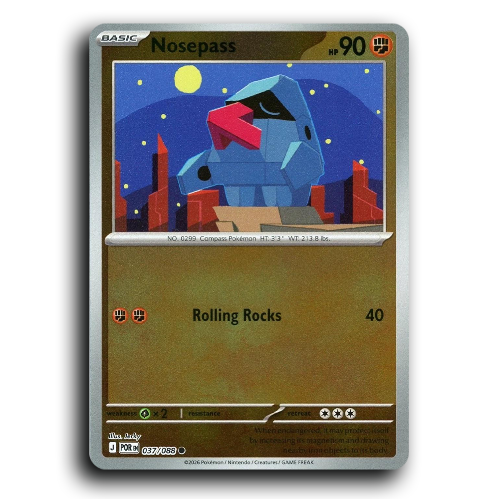 Nosepass (037/088) [Perfect Order] Common Pokemon Card TCG Near Mint NM Reverse Holo