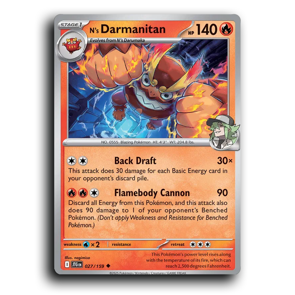 N's Darmanitan 027/159 Journey Together Uncommon Pokemon Card TCG