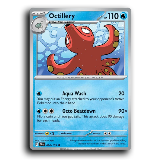 Octillery 034/159 Journey Together Uncommon Pokemon Card TCG