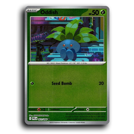 Oddish (001/094) [Phantasmal Flames] Common Pokemon Card TCG Near Mint NM Reverse Holo