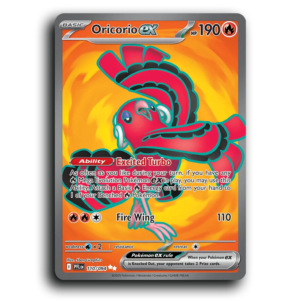 Oricorio ex (110/094) [Phantasmal Flames] Ultra Rare Pokemon Card TCG Near Mint NM Holofoil