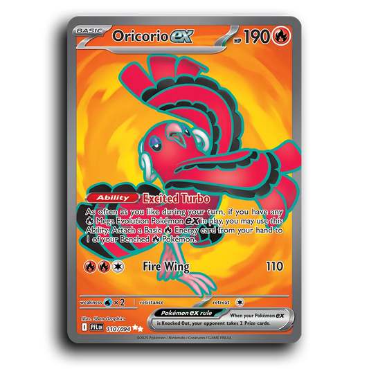 Oricorio ex (110/094) [Phantasmal Flames] Ultra Rare Pokemon Card TCG Near Mint NM Holofoil