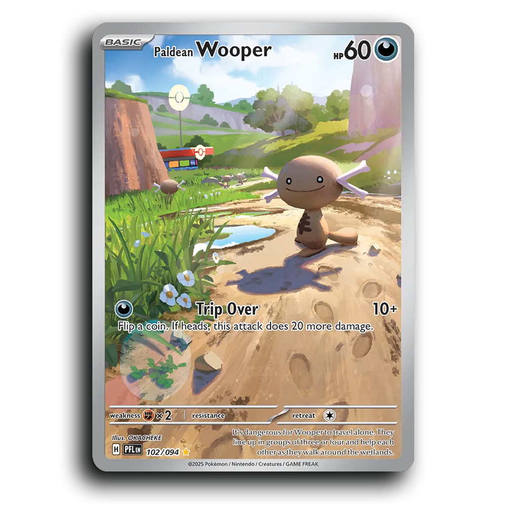 Paldean Wooper (102/094) [Phantasmal Flames] Illustration Rare Pokemon Card TCG Near Mint NM Holofoil