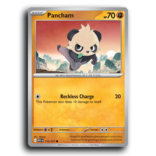 Pancham 115/217 Ascended Heroes Common Pokemon Card TCG Near Mint NM
