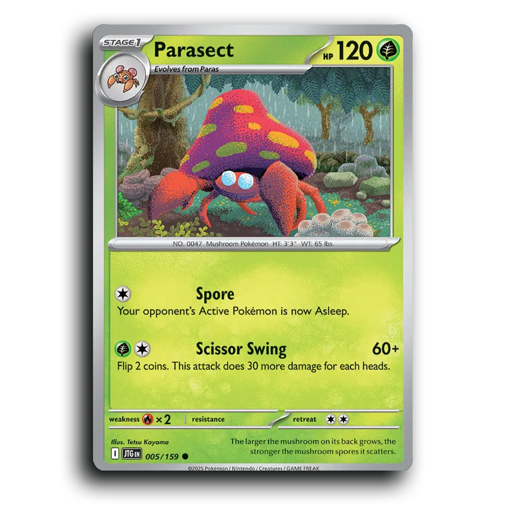 Parasect Journey Together 005/159 Common Near Mint Pokemon Card TCG