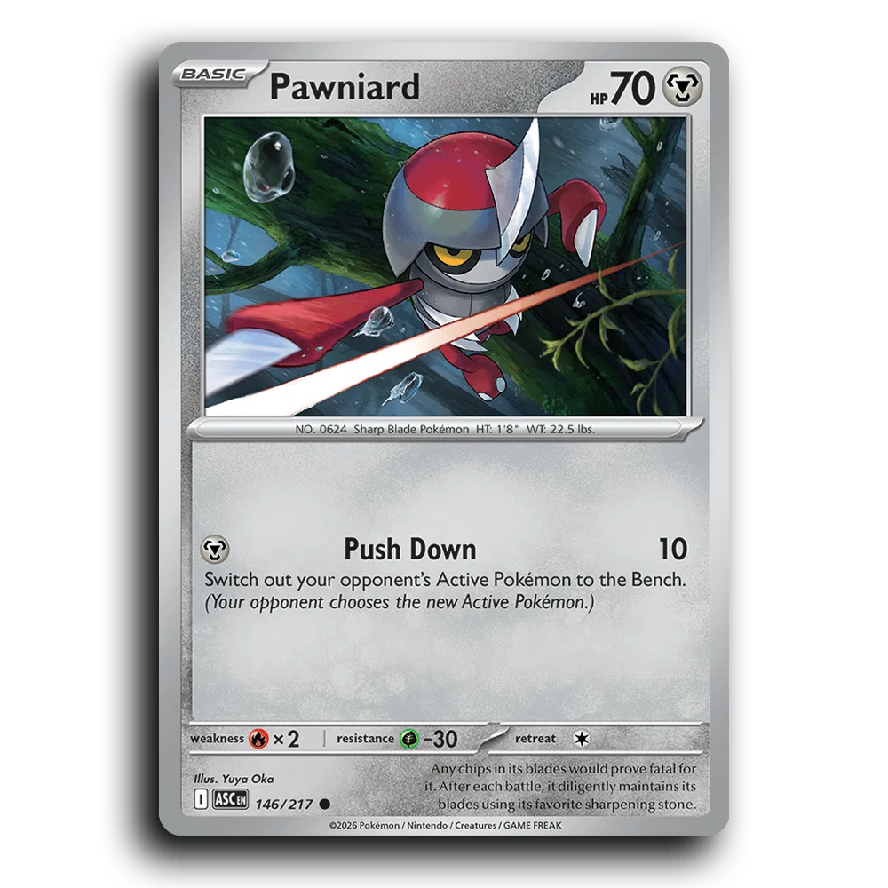 Pawniard 146/217 Ascended Heroes Common Pokemon Card TCG Near Mint NM