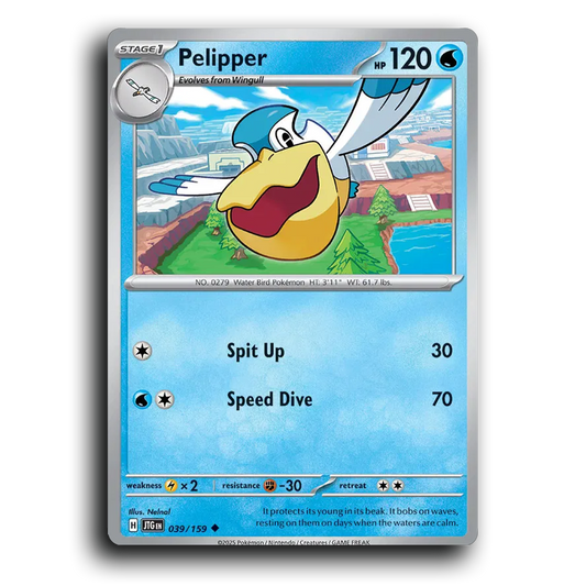 Pelipper 039/159 Journey Together Uncommon Pokemon Card TCG