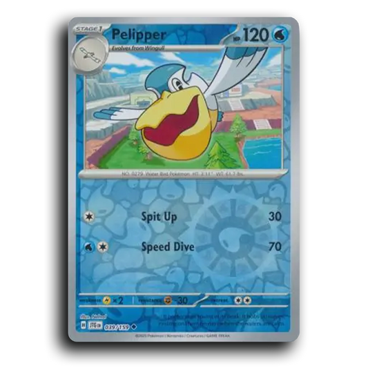 Pelipper 039/159 Journey Together Uncommon Pokemon Card TCG Reverse Holo