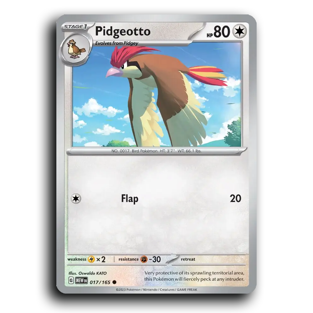 Pidgeotto 017/165 151 Common Pokemon Card TCG