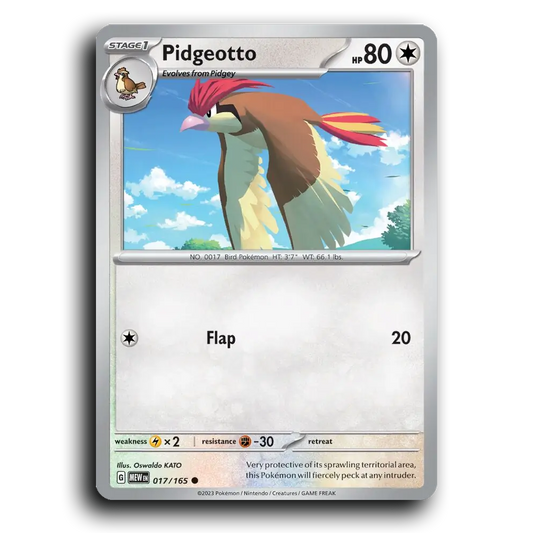 Pidgeotto 017/165 151 Common Pokemon Card TCG