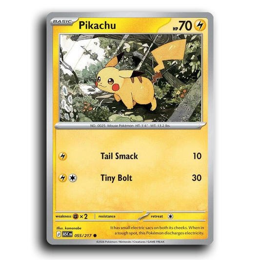 Pikachu 055/217 Ascended Heroes Common Pokemon Card TCG Near Mint NM