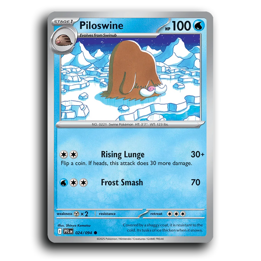 Piloswine (024/094) [Phantasmal Flames] Common Pokemon Card TCG Near Mint NM
