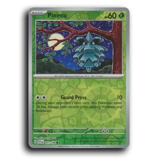 Pineco (001/198) [Scarlet & Violet] Common Pokemon Card TCG Near Mint NM Reverse Holo