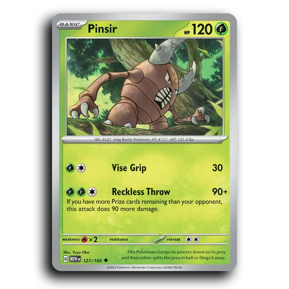 Pinsir 127/165 151 Uncommon Pokemon Card TCG Near Mint NM