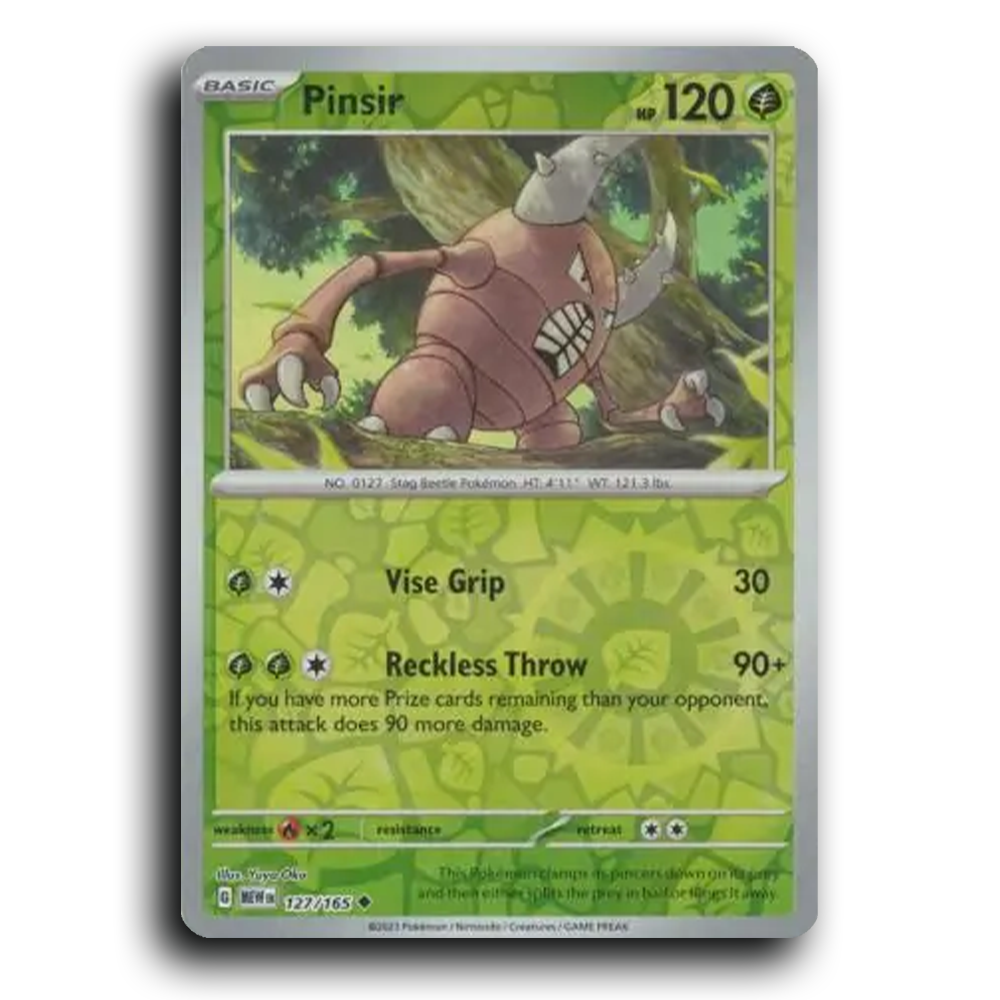 Pinsir 127/165 151 Uncommon Pokemon Card TCG Near Mint NM Reverse Holo